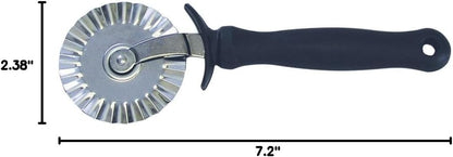 R&M Deluxe Pastry Wheel 7.25" – Stainless Steel Fluted Cutter with 2.375" Wheel for Pasta, Pie Crust & Pastry