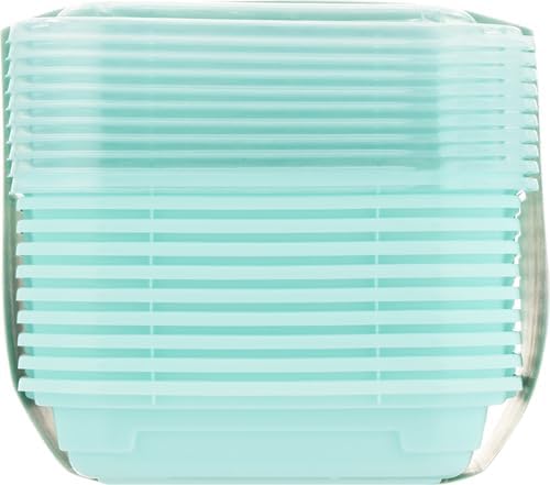 GoodCook 2-Compartment Food Storage Container Set with Snap-Shut Lids, Reusable Divided Snack Containers with Lids, Set of 10, Blue