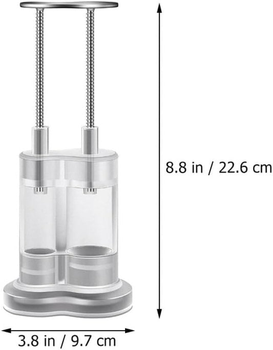Handheld Stainless Steel Cherry Core Remover Dual-hole Red Date Pitter Tool for Kitchen Fruit Coring and Seed Removing, Small Press-type Fruit Pit Remover for Cooking and Baking