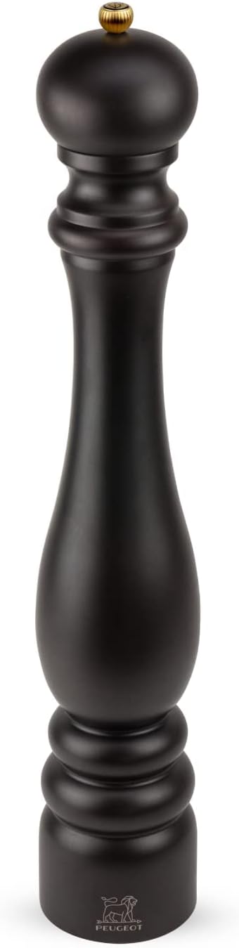 Peugeot Paris Classic Manual Pepper Mill - Adjustable Grinder - Beechwood, Chocolate, 7-Inch