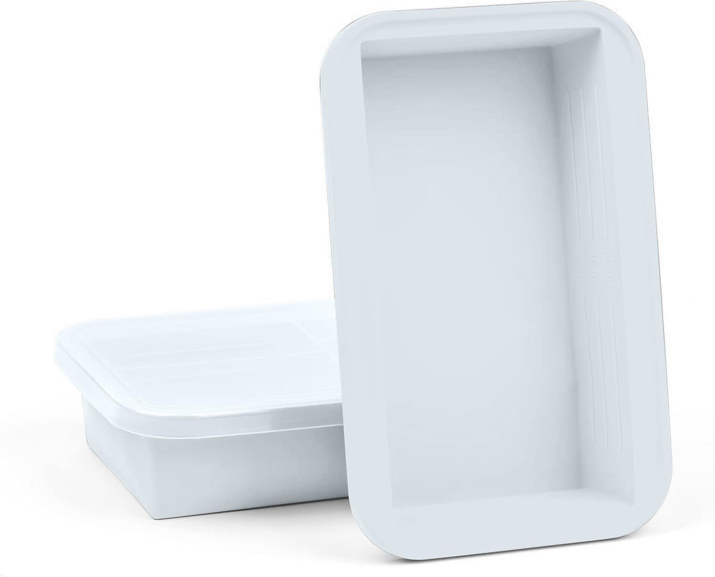 (2 Pack) Large Silicone Freezer Containers For Soup, Pasta Sauce, Leftovers, Broth & More - 6 Cup Reusable BPA Free Non Plastic Food Storage Freezing Ice Trays With Lids & Measurement Lines
