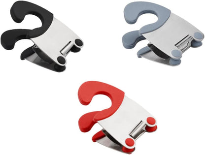 3Pcs Stainless Steel Pot Clip Spoon Holder for Kitchen Cooking