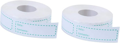 Lurrose 2rolls Natural Food Stickers for Boys and Girls DIY English Record Date Labels for Containers Kitchen