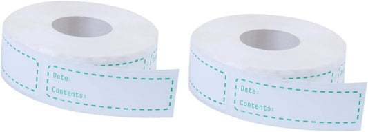 Lurrose 2rolls Natural Food Stickers for Boys and Girls DIY English Record Date Labels for Containers Kitchen