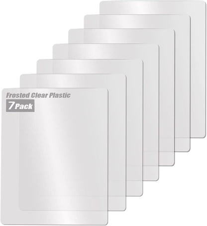 Fotouzy Plastic Cutting Boards for Kitchen, Flexible Cutting Mats Set of 7, BPA-Free, Non-Porous, Dishwasher Safe, 15x12 In, 7 Translucent Colors