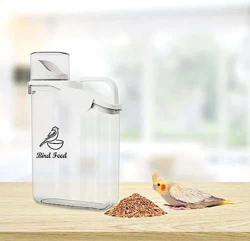 Dog Food Storage Container Airtight Portable Dog Food Container with Handled Lid and Pour Spout,Food Storage for Dog Dry Food Small Pet Food Container with Measuring Cup for Home, Travel,2.8L