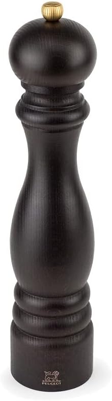 Peugeot Paris Classic Manual Pepper Mill - Adjustable Grinder - Beechwood, Chocolate, 7-Inch
