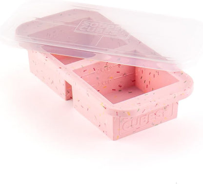 Souper Cubes 2 Cup Silicone Freezer Tray with Lid, Perfect for Storing Lasagna, Leftovers, Sauces, Portioned Meals and More, Silicone Freezer Mold for Meal Prepping - Blueberry - 1-Pack