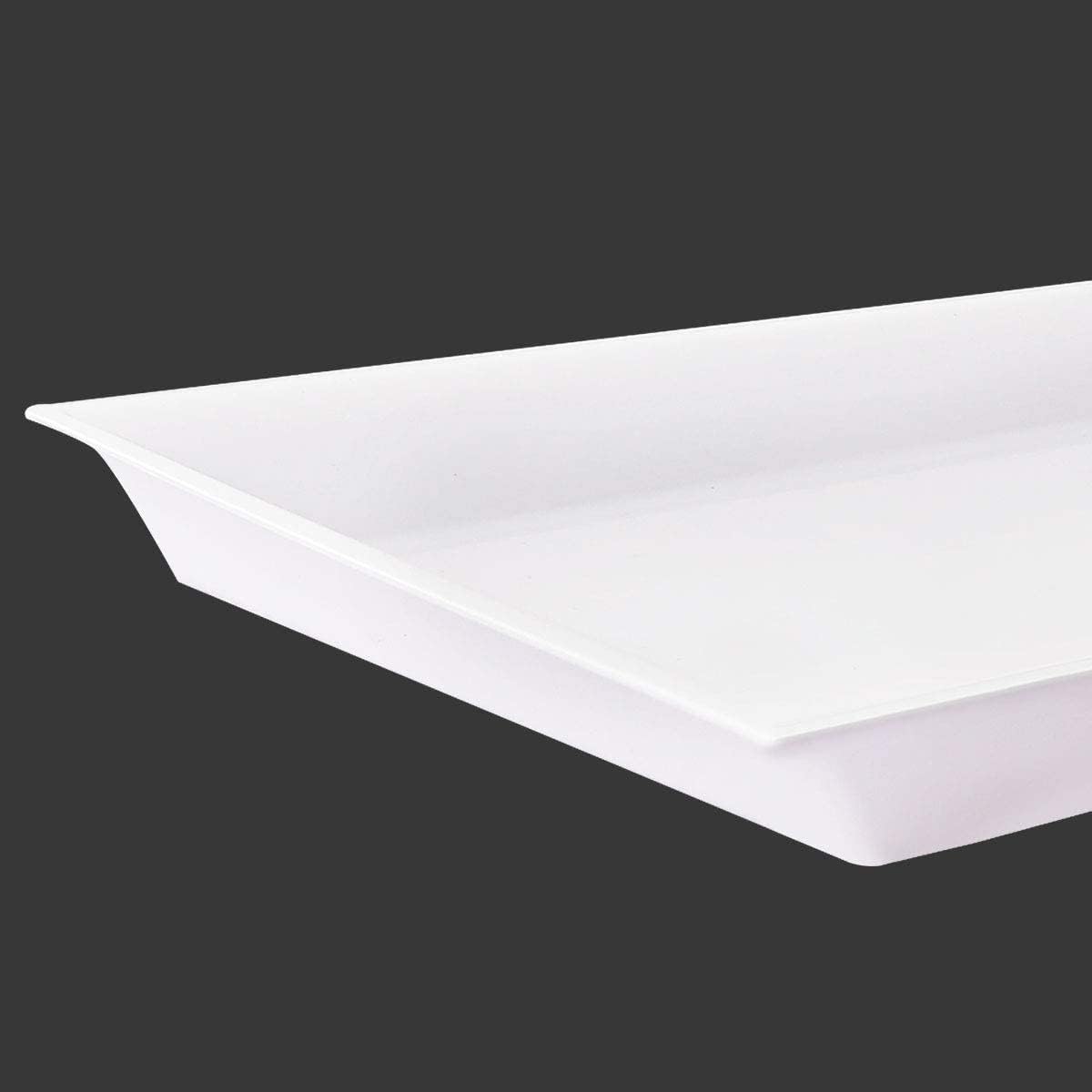 Supernal 12 Pack Black Plastic Serving Trays, 15"x10" PlasticTrays, Plastic Fast Food Tray, Heavy Duty Platters, Disposable Serving Party Platters Black，Party Serving Trays