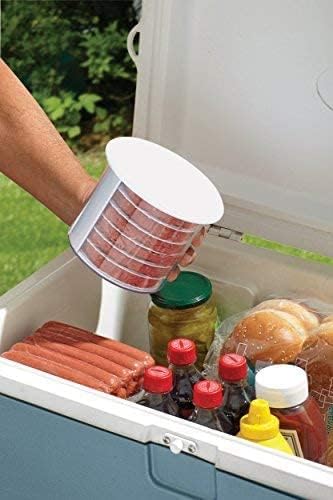 Mr. Bar-B-Q Hamburger Press Patty Maker - Non-Stick Burger Mold Shaper with Freezer Storage Container - 12-Piece Set with 8-Layer Plastic Discs for BBQ Grill - #40231Y