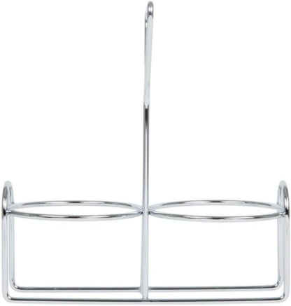 Soro Essentials- 2 Holes Metal Condiment Jar Holder with 3" Diameter Hole Size Set of 6- Condiment Rack Holder Table Caddy Tabletop Seasoning Spice Organizer for Home and Restaurant