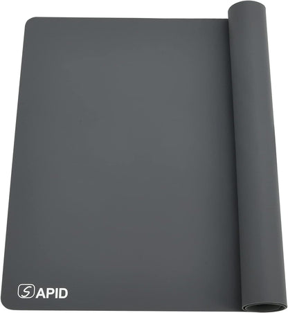 Sapid Extra Large Silicone Sheet for Crafts, Thick Silicone Jewelry Casting Mats, Nonstick Nonslip Silicon Mat for Epoxy Resin, Art Painting, Heat- Resistance Counter Mat (20"×27.9", Dark Gray)