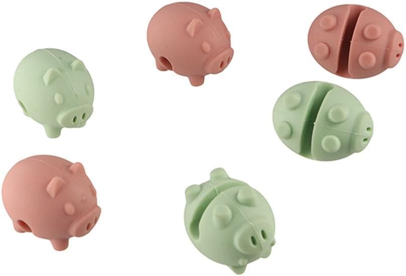 Silicone Pot Lid Lifters, Cute Animal Heat Resistant Pot Lid Rack Holder Clips, Spill- Proof Steam Vent Stand for Soup Pots Saucepan(Pig)
