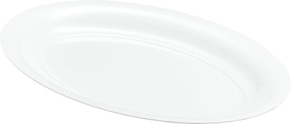 PLASTICPRO Plastic Oval Serving Trays - Serving Platters Oval 11 X 16 Disposable Party Dish Crystal Clear Pack of 4