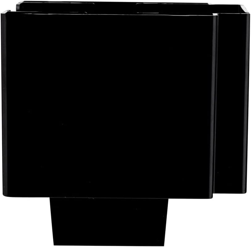 Restaurantware Bar Lux 7.9 Inch x 5.5 Inch Napkin Holder 1 3-Compartment Condiment Caddy - Rectangle Tabletop Black Plastic Napkin Caddy Refillable Easy Access