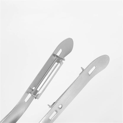 Stainless Steel Asparagus Peeler with Dual Heads for Fruit and Vegetable Peeling, Non-Slip Grip Kitchen Tool for Cucumber, Carrot, Parsnip, Easy to Clean Design