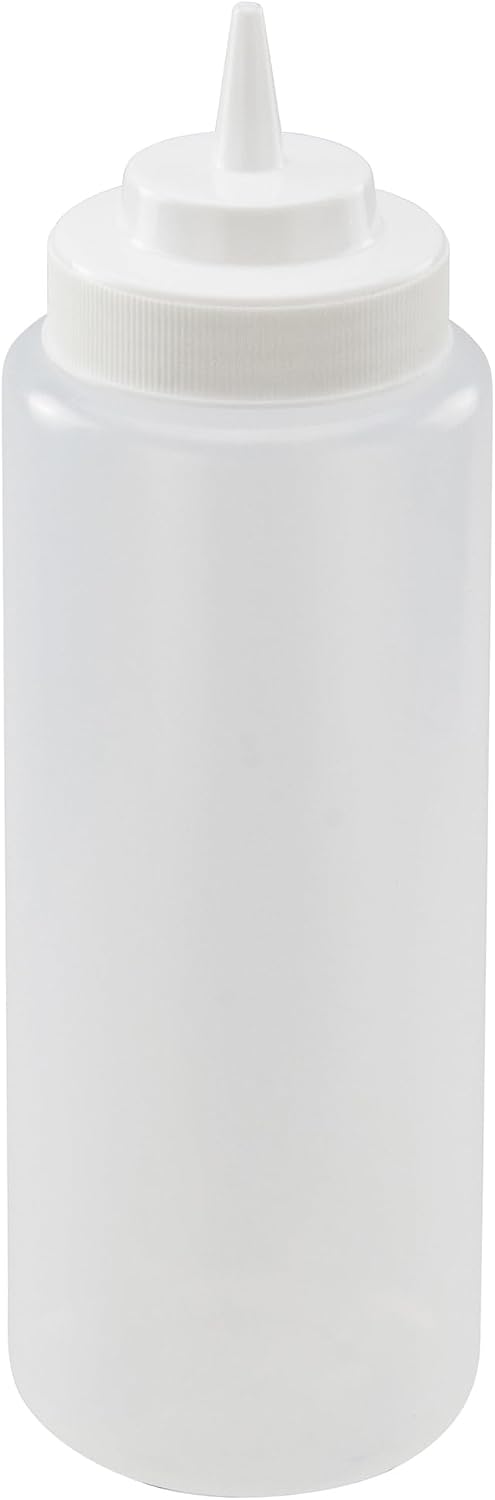 Winco 12 oz Clear Plastic Squeeze Bottles, 6pk (Set of 6)