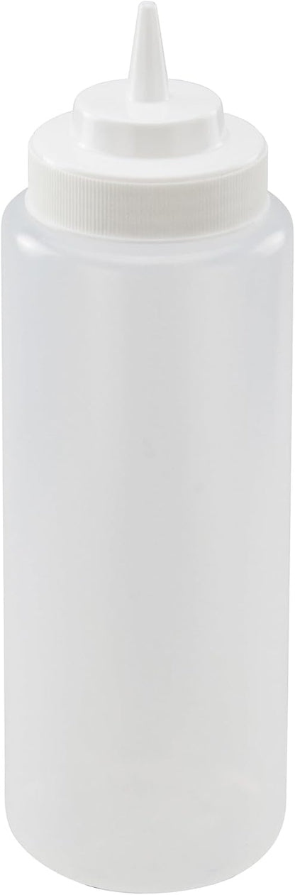 Winco 12 oz Clear Plastic Squeeze Bottles, 6pk (Set of 6)