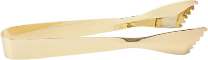Ice Tongs, Gold Tongs for Serving Food, Stainless Steel Serving Tong Sugar Cubes Tongs, Ice Cube Tong for Camping Barbecue Salad Desserts Frying Party Coffee Bar