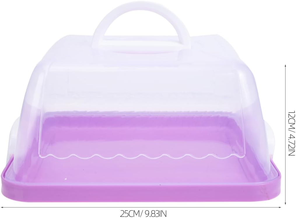 Cake Carrier with Lid and Handle Cake Stand Cupcakes Transport Storage Containers Holder Two Sided Base for Pies Cookies Muffin Pizza Nuts Fruit Dessert Christmas Presents Plastic Cover