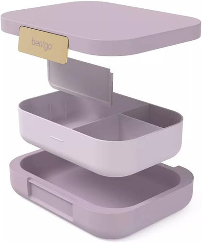 Bentgo Modern - Adult & Teen Bento Lunch Box; 3-4 Compartments, Leak-Resistant, 5.5 Cup Capacity/44 fl oz, Improved Locking Clips, Reusable, BPA-Free, Dishwasher/Microwave Safe Tray (Dark Gray)