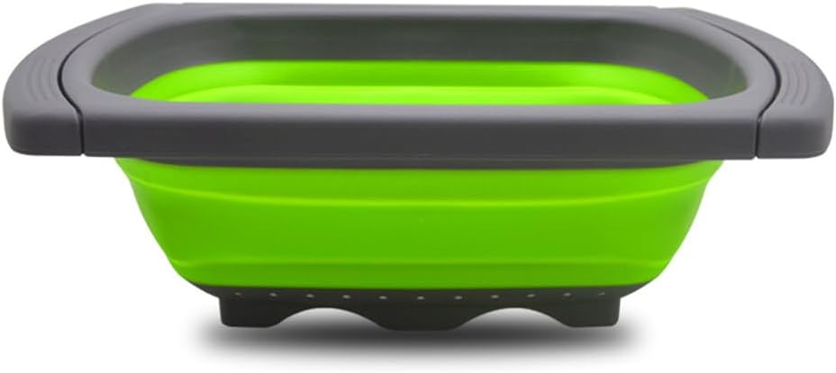 Colander collapsible, Colander Strainer Over The Sink Vegetable/Fruit Colanders Strainers, Fruit and Pasta Foldable Strainer for Kitchen, 6-Quart, BPA Free