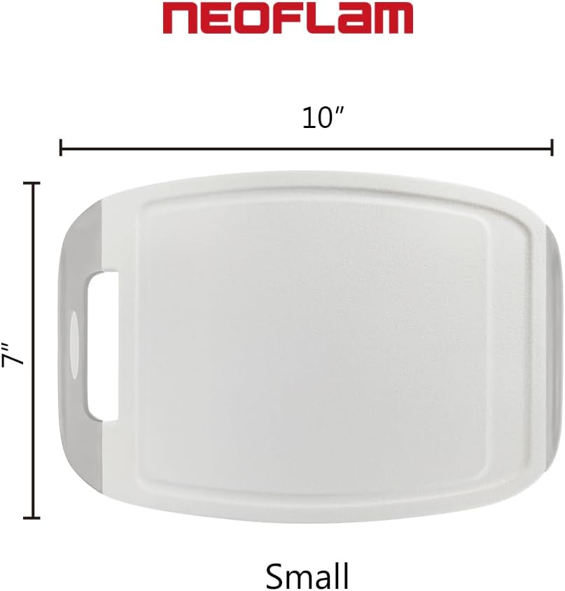 Neoflam BiJu 2-Piece BPA-Free Cutting Board Set - Large 11"x15.5" & Small 7"x10" - Reversible, Non-Slip, Dishwasher Safe (Blue)
