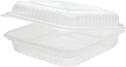 Karat FP-HC99PP-3CU 9"X 9" PP Hinged Containers 3 Compartment - (Case of 200)