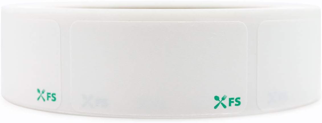Food Labels Dissolvable by Food Safe - Leaves No Adhesive Residue Dissolves in Water in 30 Seconds Perfect for Reusable Containers - 500 Labels Per Roll