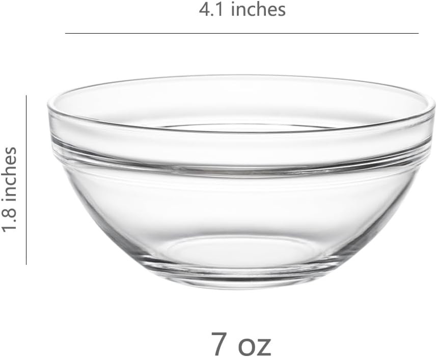 Sweejar Glass Mixing Bowls Set(set of 9),Nesting Bowls for Space Saving Storage,Great for Cooking,Baking,Prepping,Stackable Bowl Set…