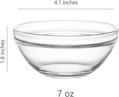 Sweejar Glass Mixing Bowls Set(set of 9),Nesting Bowls for Space Saving Storage,Great for Cooking,Baking,Prepping,Stackable Bowl Set…