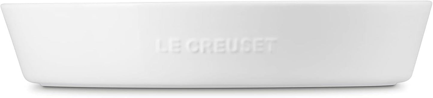 Le Creuset Stoneware Signature Oval Chip and Dip Platter, 13", White