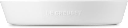 Le Creuset Stoneware Signature Oval Chip and Dip Platter, 13", White