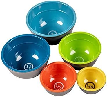 Prepara Two-Tone Melamine Pinch Bowl, Set of 5, Multicolored