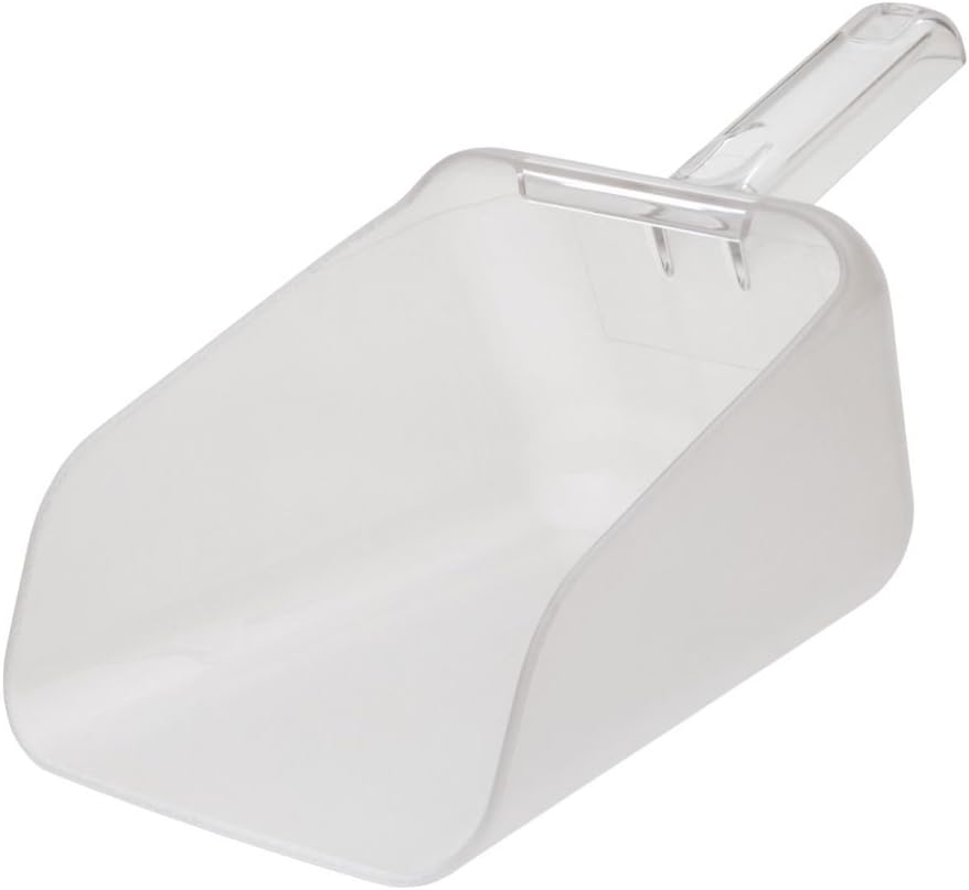 Rubbermaid Commercial Products Bouncer Contour Scoop for Ingredient Bins, 64-Ounce, Clear, Restaurant/Kitchen Food Service Supplies for Ice/Animal Feed/Grains/Sand