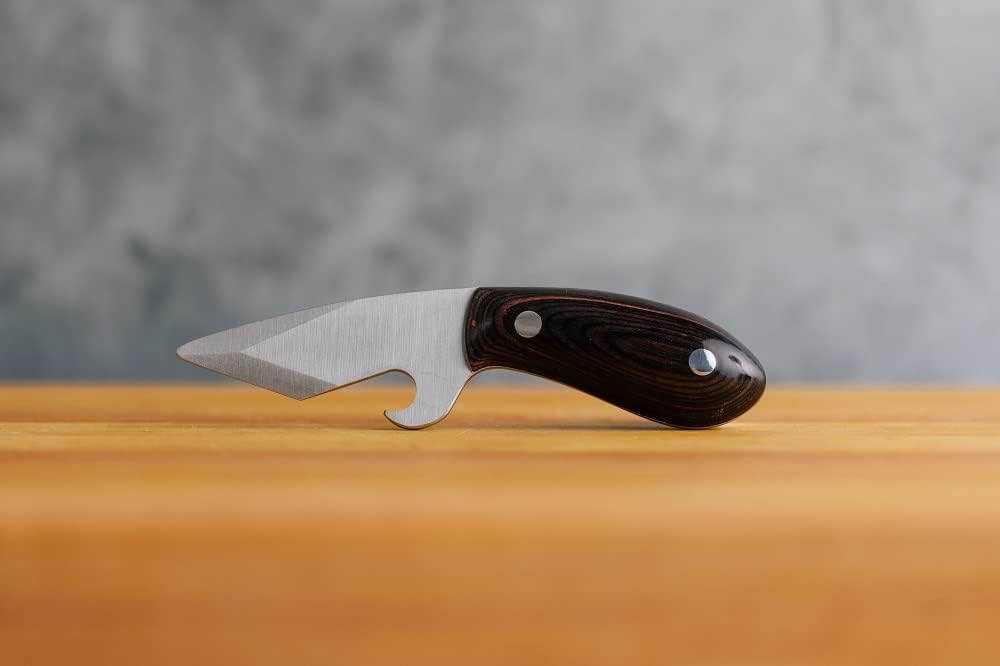 Middleton Made Knives Brew Shucker Oyster Knife with Bottle Opener, Walnut