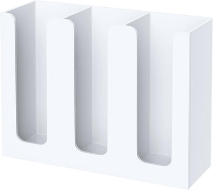 KOTEMON Acrylic Cup and Lid Holder, 3 Compartment, Disposable Coffee Cup Dispenser Cup Storage Organizer, Clear