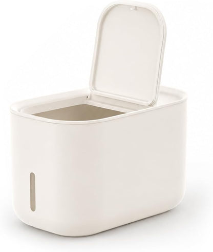 Zuutii Rice Storage Container,Food Container, Dry Food Storage,7.2lbs Pet Food Dispenser, 6.9Qt/11lbs Large Storage Bin with Lid,Silicone Ring & Moisture Proof,for Grain Cereal Soybean Corn,Begie