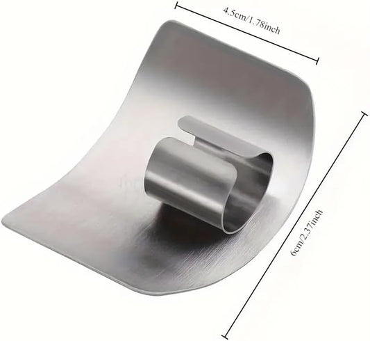 Stainless Steel Finger Guard for Cutting, Adjustable Anti-Cut Kitchen Hand Shield, Reusable Metal Finger Protector for Chopping Vegetables, Fruit, Meat, Slicing, Dicing & Meal Prep