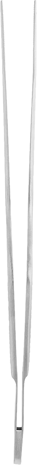 Mercer Culinary 18-8 Stainless Steel Chef Plating Tongs, Offset Tip, 6-1/2 Inch
