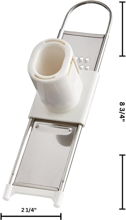 Fantes No-Peel, Self Cleaning Garlic Press, 6.25 x 1-Inches, the Italian Market Original since 1906