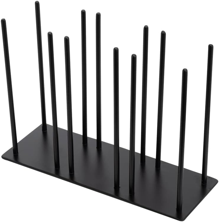RW Base Black Iron Horizontal Portion Cup / Lid Organizer - 3 Section - 8 1/4" x 3" x 6" - 1 count box