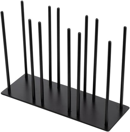 RW Base Black Iron Horizontal Portion Cup / Lid Organizer - 3 Section - 8 1/4" x 3" x 6" - 1 count box