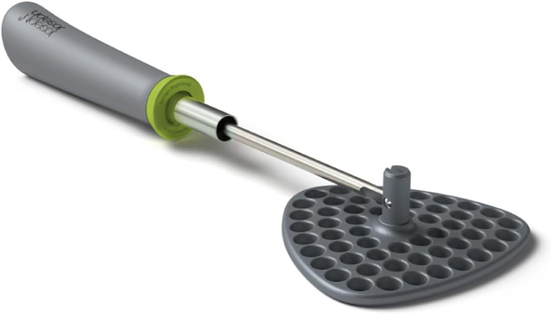 Joseph Joseph Delta Folding Nylon Head, Space Saving Potato Masher, Stores Flat