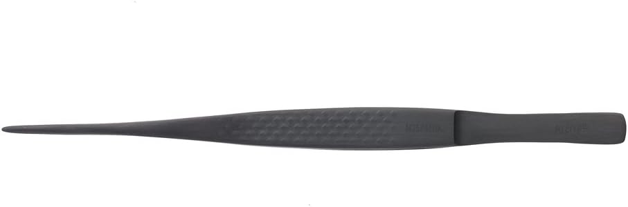Mercer Culinary 18-8 Stainless Steel Chef Plating Tongs, Offset Tip, 6-1/2 Inch