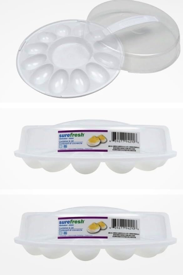 SureFresh Sure Fresh Deviled Egg Carriers with Lids, 10.375x3.5 in.