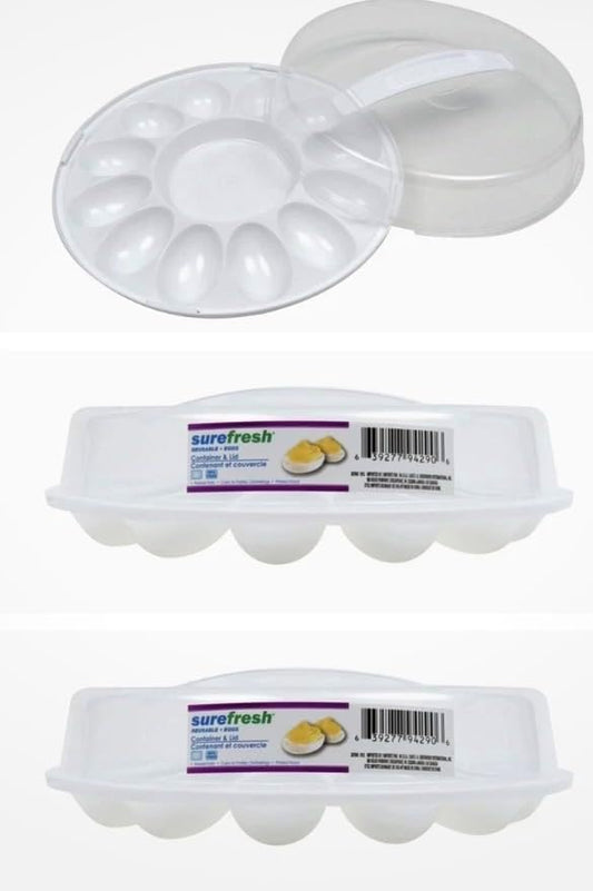 SureFresh Sure Fresh Deviled Egg Carriers with Lids, 10.375x3.5 in.