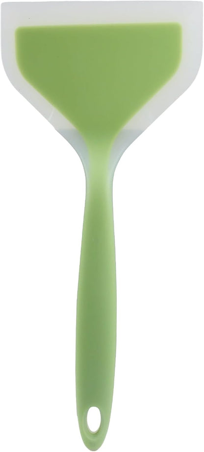 Silicone Turner Spatula, Green, 10.2 Inch