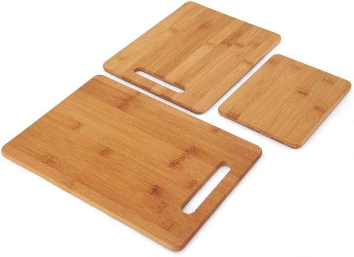 Farberware 4-Piece Bamboo Cutting Board Set - Reversible Boards for Chopping, Slicing, Charcuterie and Meal Prep - Kitchen Essential, Housewarming or Back-to-School Gift