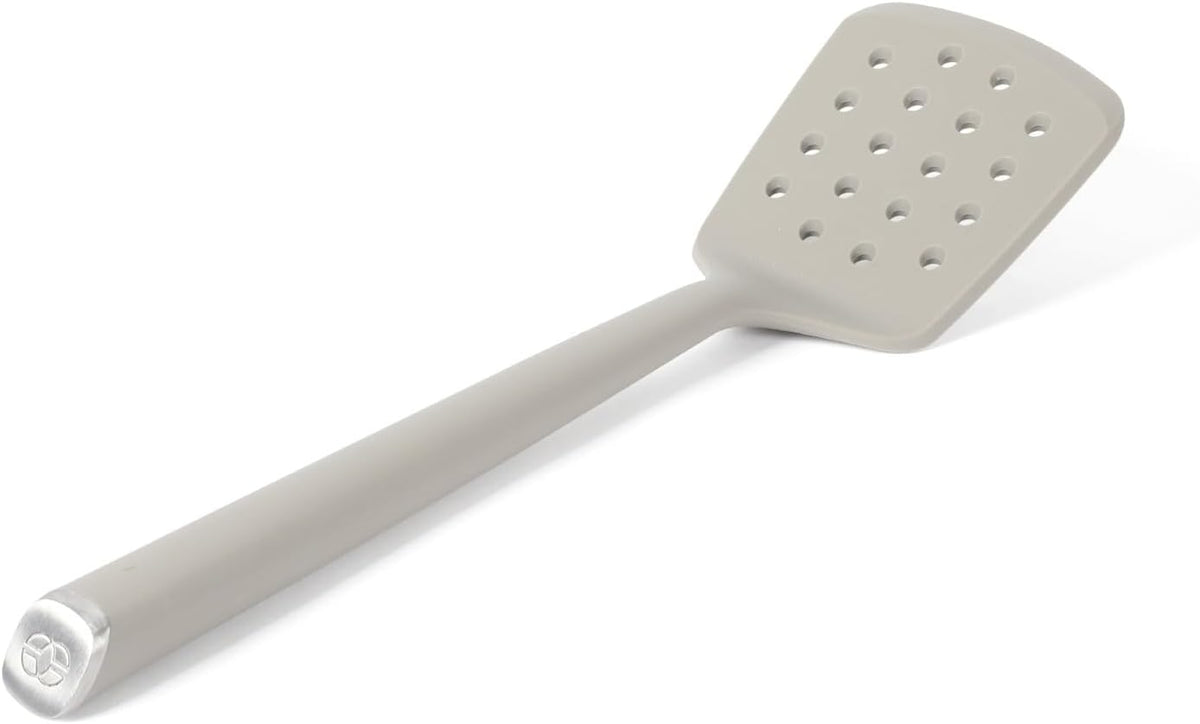 Calphalon Edge Silicone Spoon, Flexible Silicone Cooking Spoon with Reinforced Core, Heat-Resistant Nonstick-Safe Kitchen Spoon for Stirring, Mixing & Serving, Navy